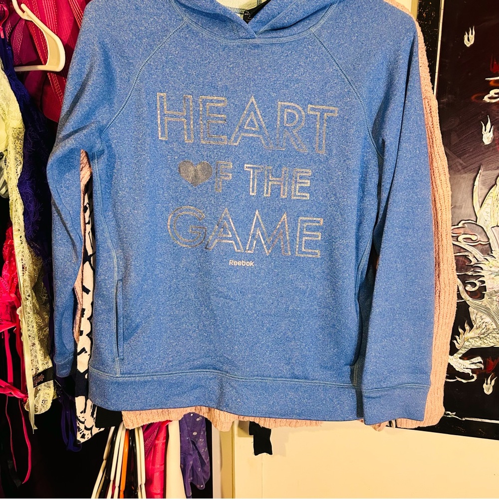 Girls Reebok blue hood